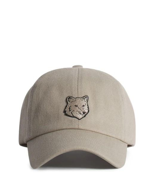 Maison Kitsuné Gray Logo Embroidered Cap