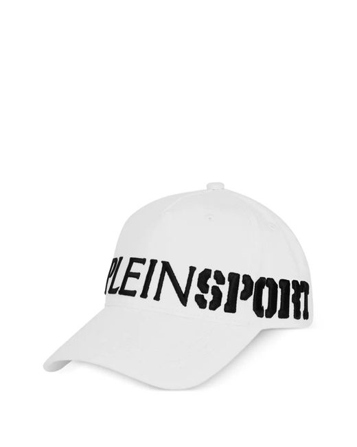 Philipp Plein White Logo-Embroidery Baseball Cap