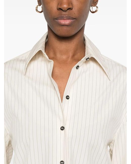 Loulou de Saison White Striped Shirt
