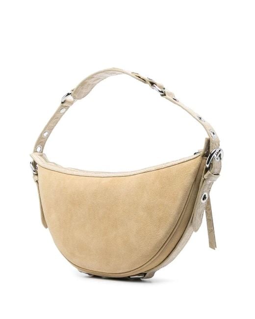 By Far Natural Gib Suede Shoulder Bag