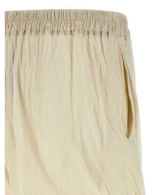 Rick Owens Natural 'Dbl Long Boxers' Bermuda Shorts for men