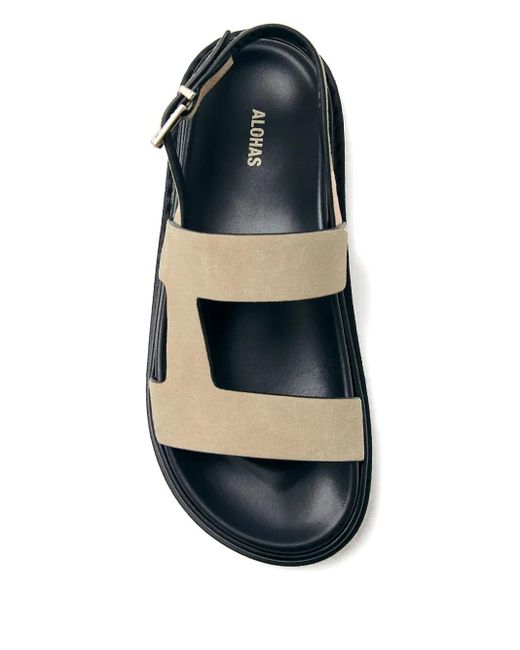 Alohas Blue Lorelei Strappy Flat Sandals