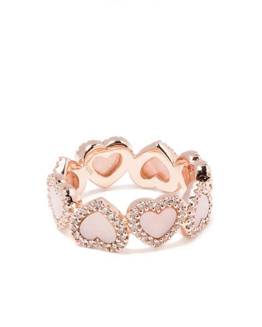 Apm Monaco Ring Met Hart Patroon in het Pink