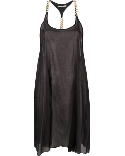 Stella McCartney Black Scoop-Neck Knee-Length Dress