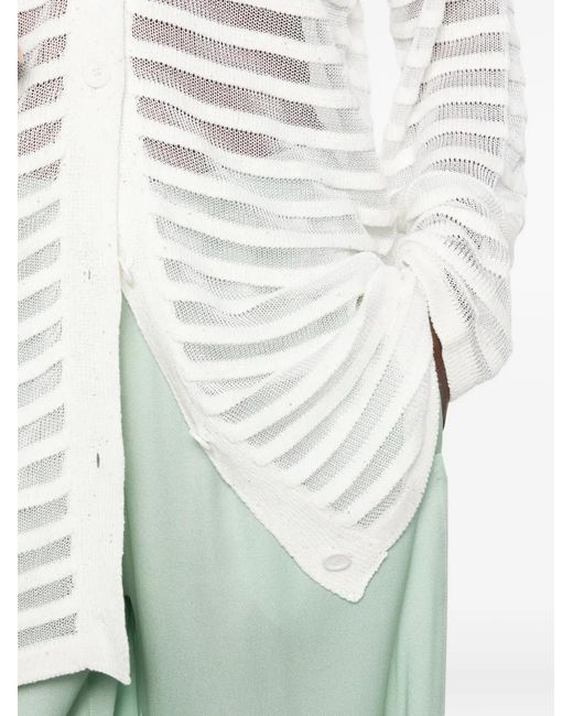 Fabiana Filippi White Button Front Cardigan