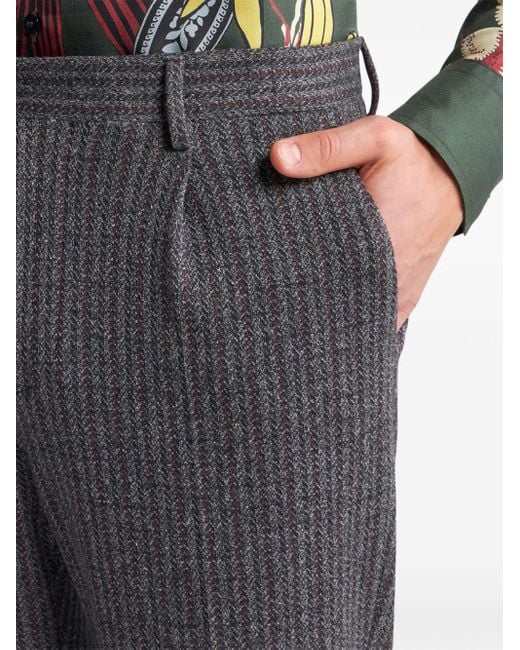 Pantalon chino à carreaux Etro pour homme en coloris Gray