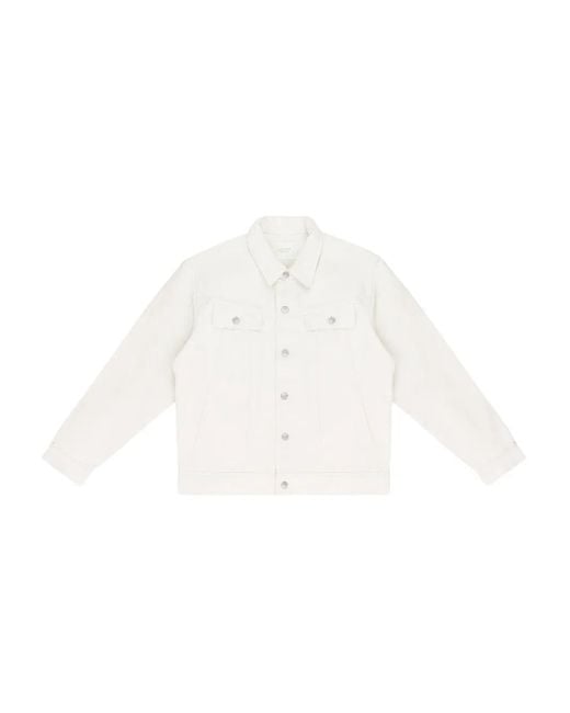 メンズ Aimé Leon Dore Stadium Trucker Cream デニムジャケット White