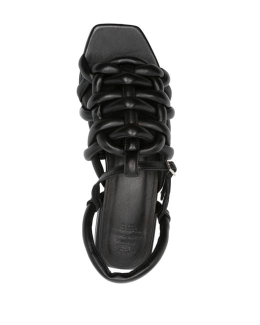 Officine Creative Black Gillian Leather Sandals