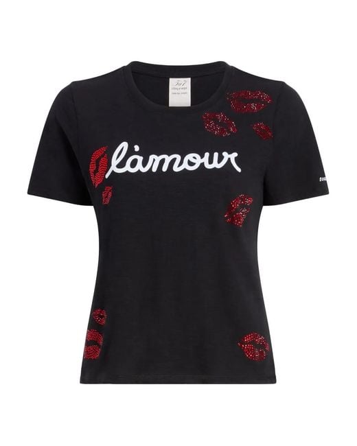 Cinq À Sept Black Kissing Booth Lips T-Shirt