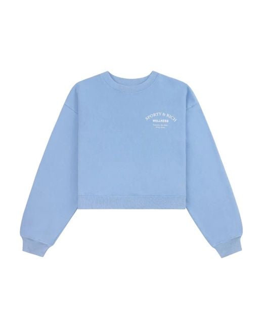 Sudadera corta Sporty & Rich de color Blue