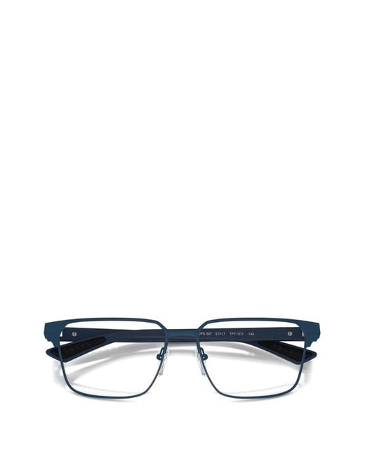 Prada Linea Rossa White Geometric-Frame Glasses