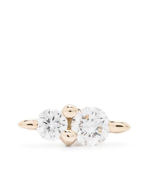 Maria Black White 14Kt Hazy Gleam Piercing Diamond Single Earring