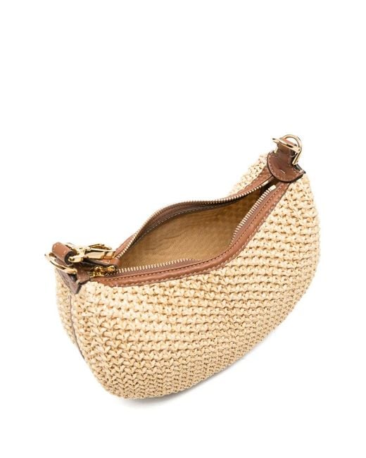 Fendi Metallic Mini Graph Tote Bag Aus Raffiabast