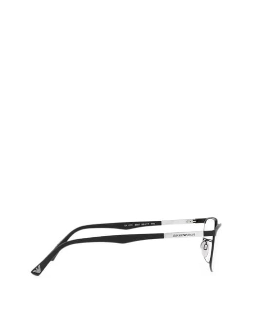 Emporio Armani White Rectangle-Frame Glasses for men