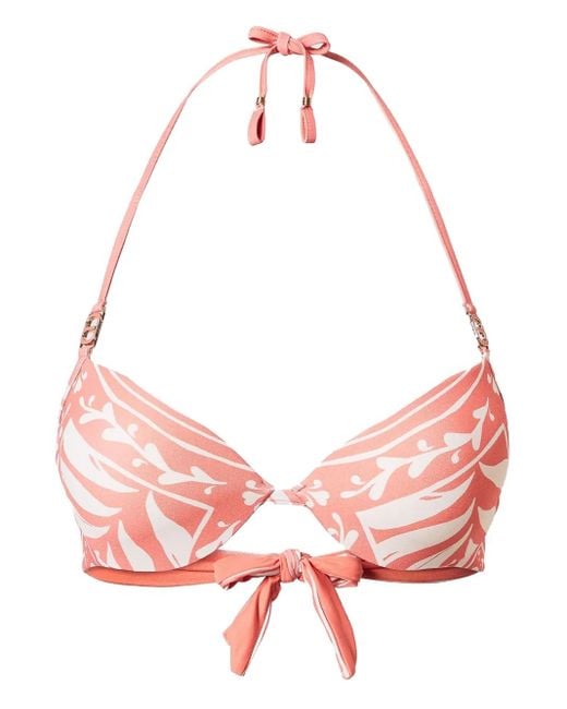 Twinset Red Haut De Bikini À Imprimé Abstrait