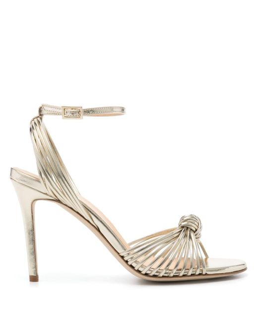 Semicouture Metallic 95mm Knot Detail Sandals