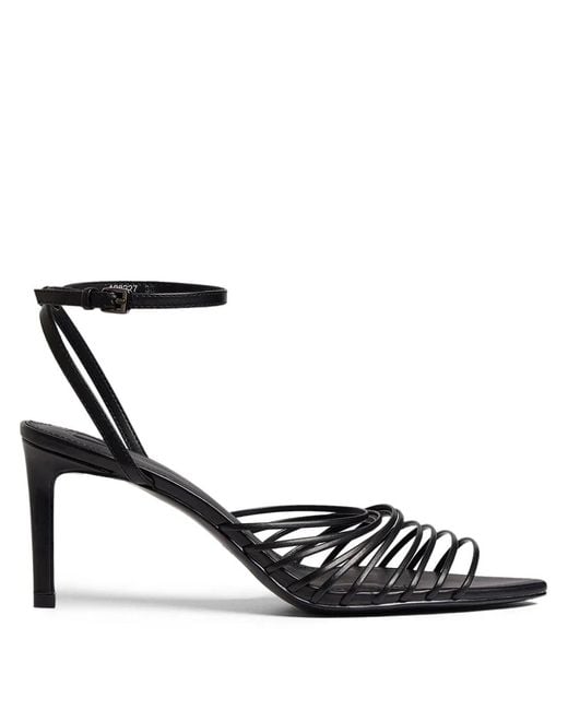 12 STOREEZ White 80Mm Strappy Leather Sandals