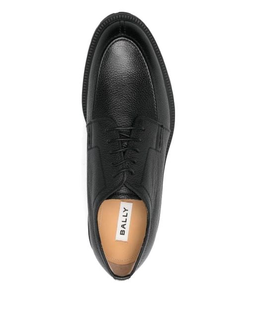 Bally Brown Eduard Textured-Leather Derby Shoes for men