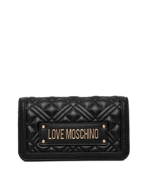 Bolso de hombro acolchado Love Moschino de color Black