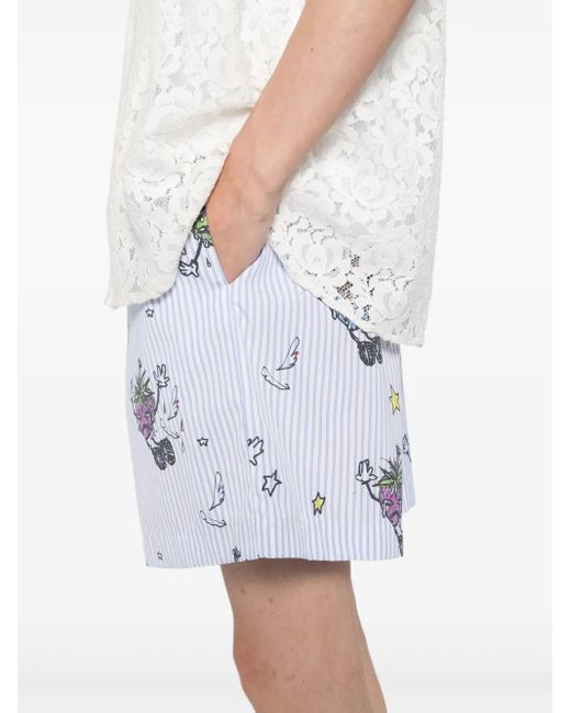 Sky High Farm White Strawbabies Shorts
