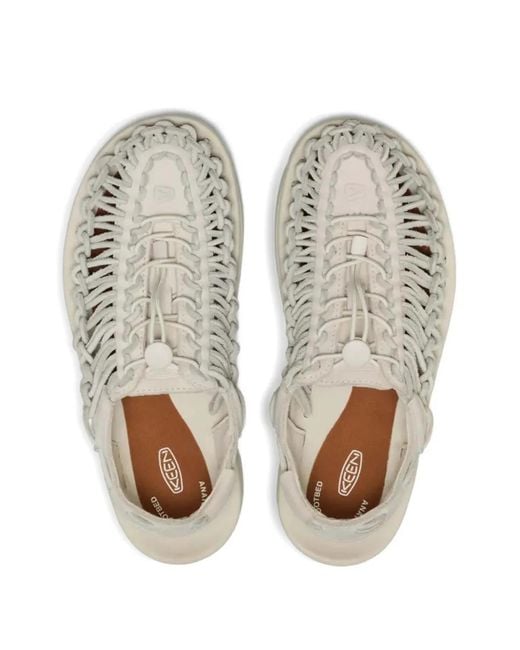Keen White Uneek Round-Toe Sneakers for men