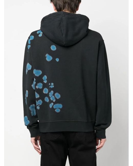 DSquared² Gray Dye-Print Cotton Hoodie for men