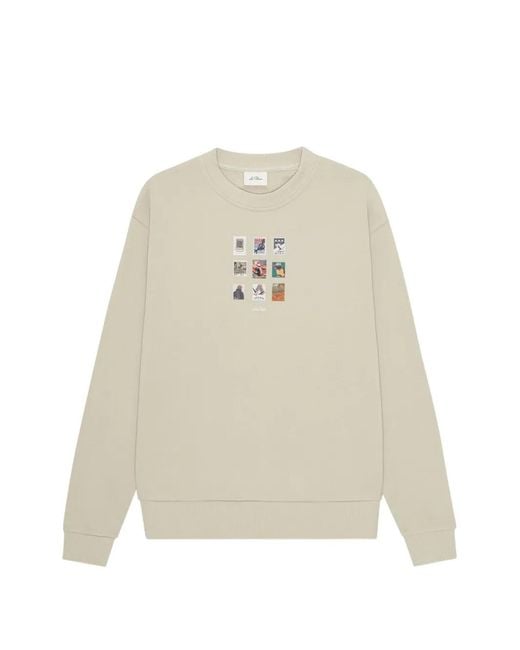 Les Deux White Graphic-Print Sweatshirt for men