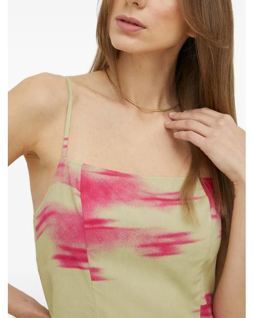 Samsøe & Samsøe White Button Print Midi Dress