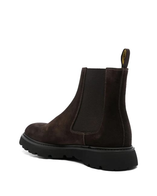 Doucal's Black Suede Ankle Boots for men