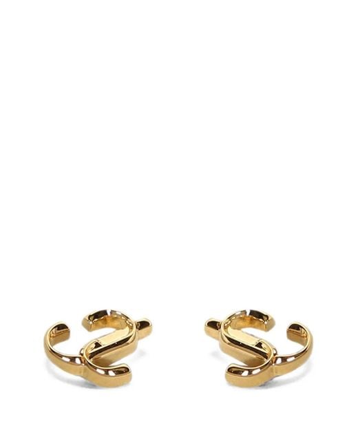 Jimmy Choo Metallic Jc Monogram Earrings