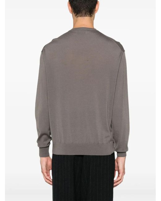D4.0 Gray Wool Sweater for men