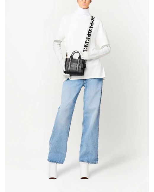 Marc Jacobs White The Thin Logo Webbing Strap
