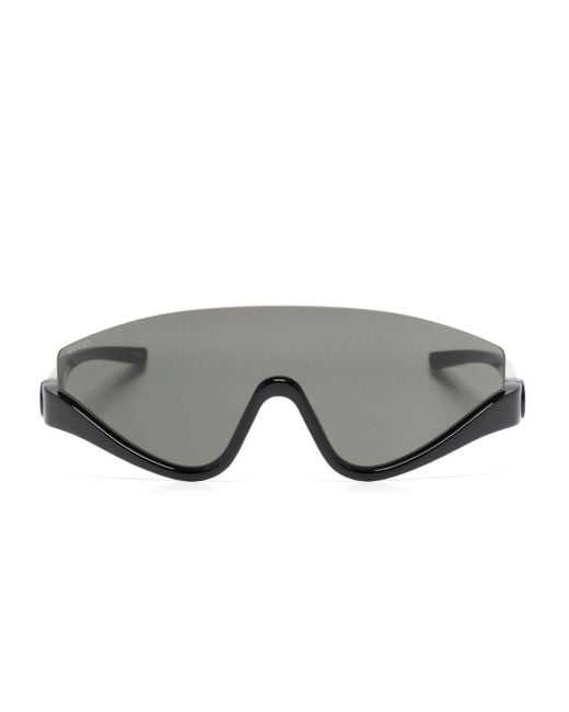 Gucci Gray Shield-frame Sunglasses