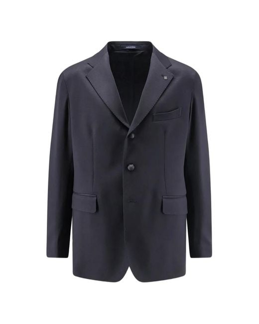 Tagliatore Blue Single-Breasted Blazer for men
