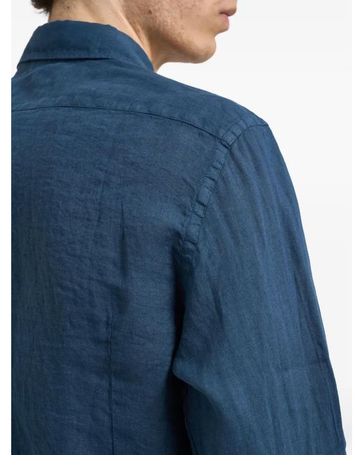 Mc2 Saint Barth Blue Pamplona Long-Sleeve Shirt for men