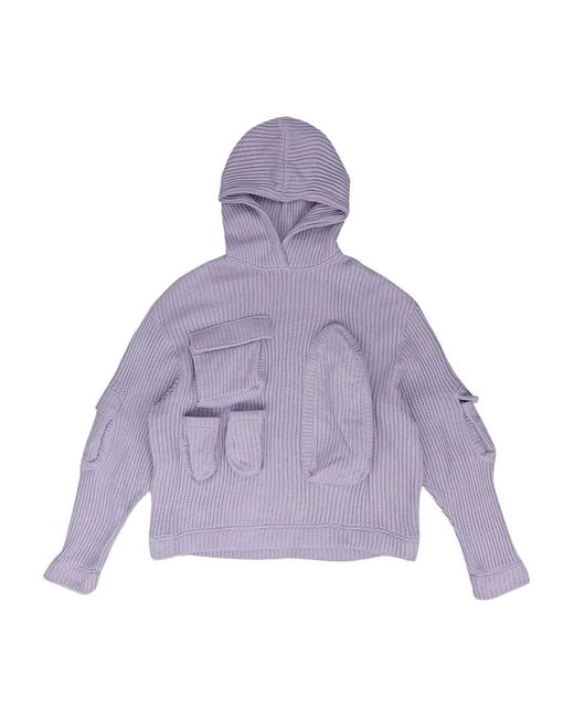 Who Decides War Purple Multi-Pocket Hoodie for men