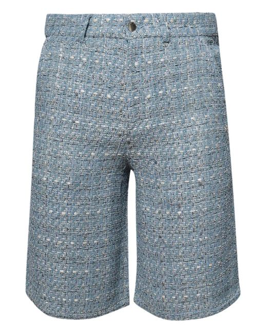 Amiri Blue Boucle Side-Pockets Shorts for men