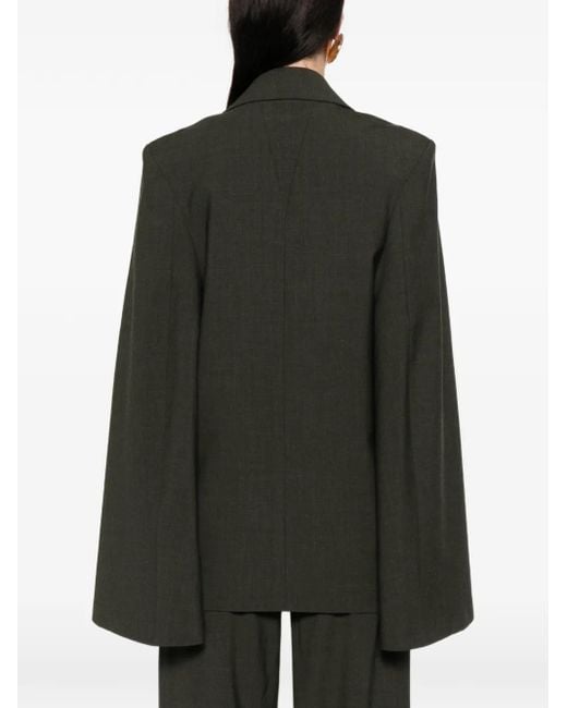 Circus Hotel Black Fringe Double-Breasted Coat