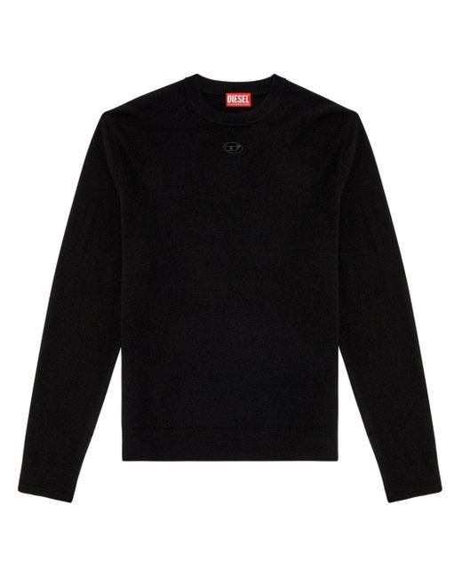 DIESEL K-Vieri Pullover mit Logo-Stickerei in Black für Herren