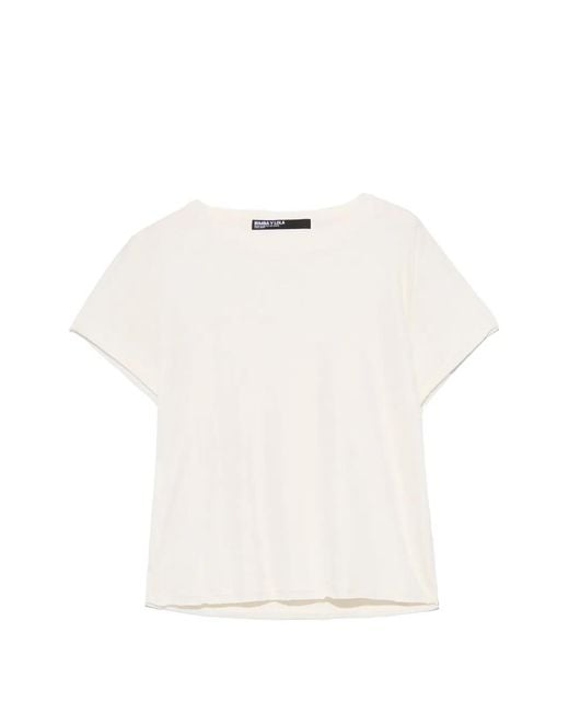 Bimba Y Lola White Light Cotton Straight T-Shirt