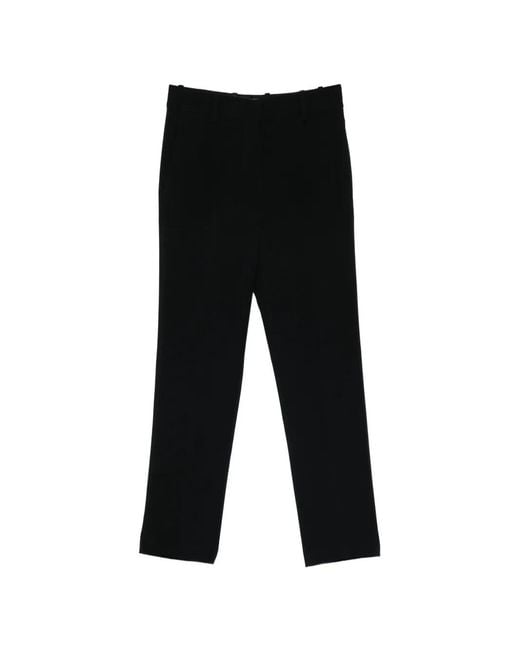 Ermanno Scervino Black Belt-Loop Straight Trousers