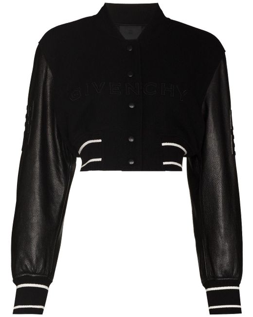 Givenchy クロップド ボンバージャケット Black