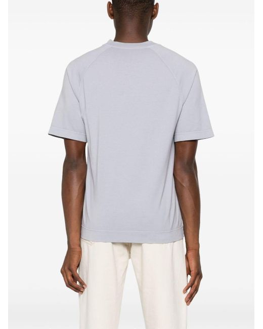 Circolo 1901 White Short Raglan-sleeve Cotton T-shirt for men
