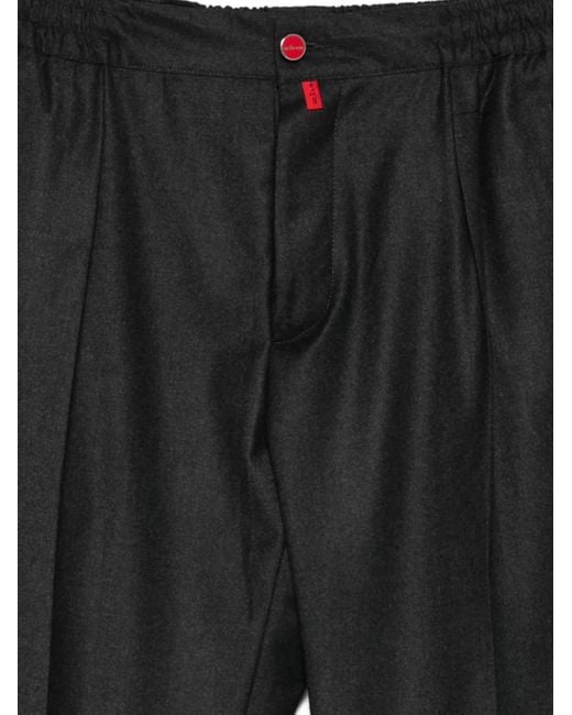 Kiton Black Wool Trousers for men
