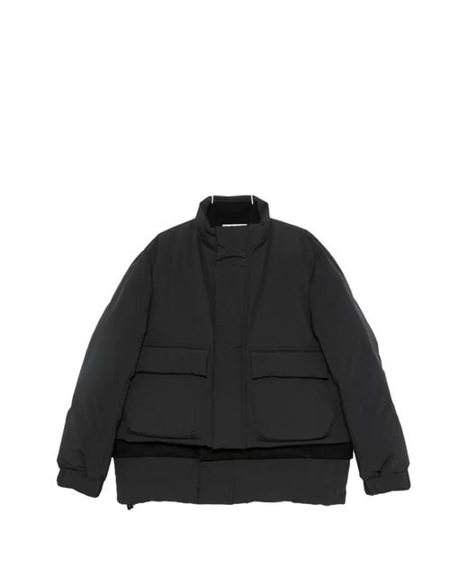 Sacai Black Layered-Design Padded Jacket for men