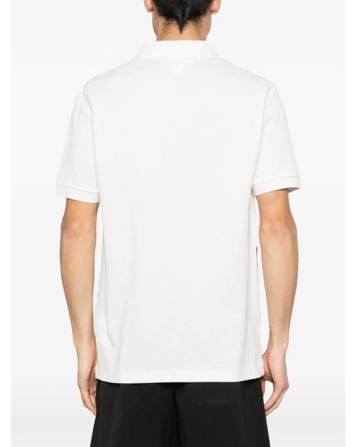 Comme des Garçons Red Polo Rayé À Logo Brodé for men