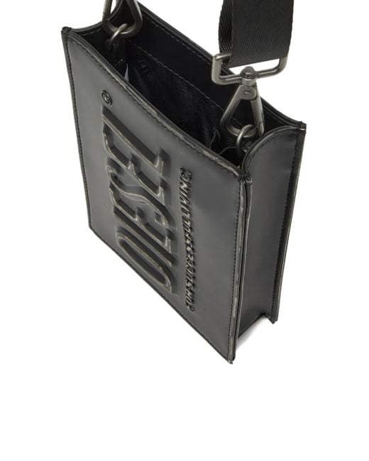 DIESEL Black Mini Dsl 3D Umhängetasche