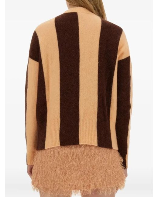 Alysi Brown Striped Sweater