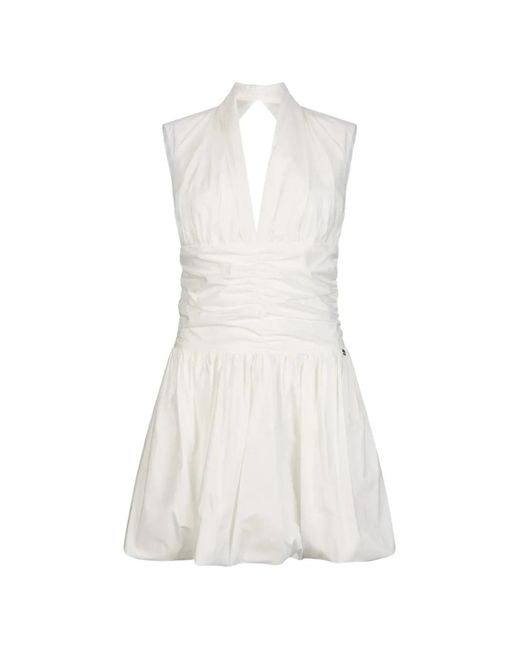 Liu Jo White Short Dress With Cut-Out Detail