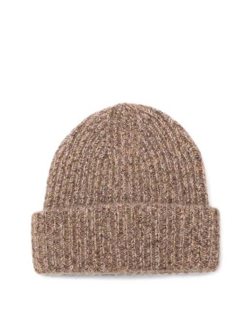 Soft Goat Gerippte Beanie in Brown für Herren